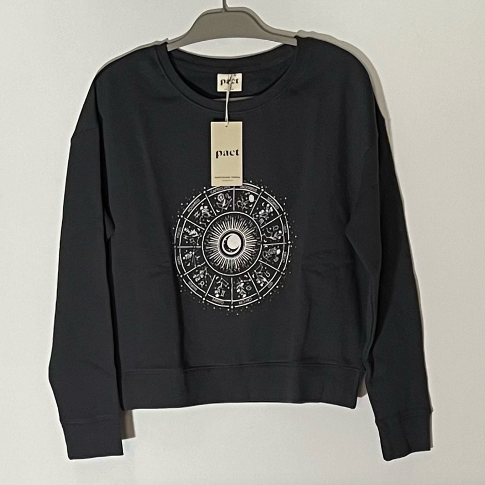 Pact Black Sweatshirt with White Graphic